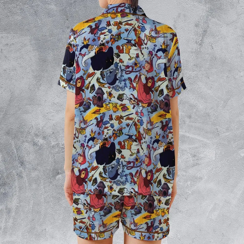 King Arthur The Sword in the Stone Satin Short-Sleeve Pajamas Set - 2