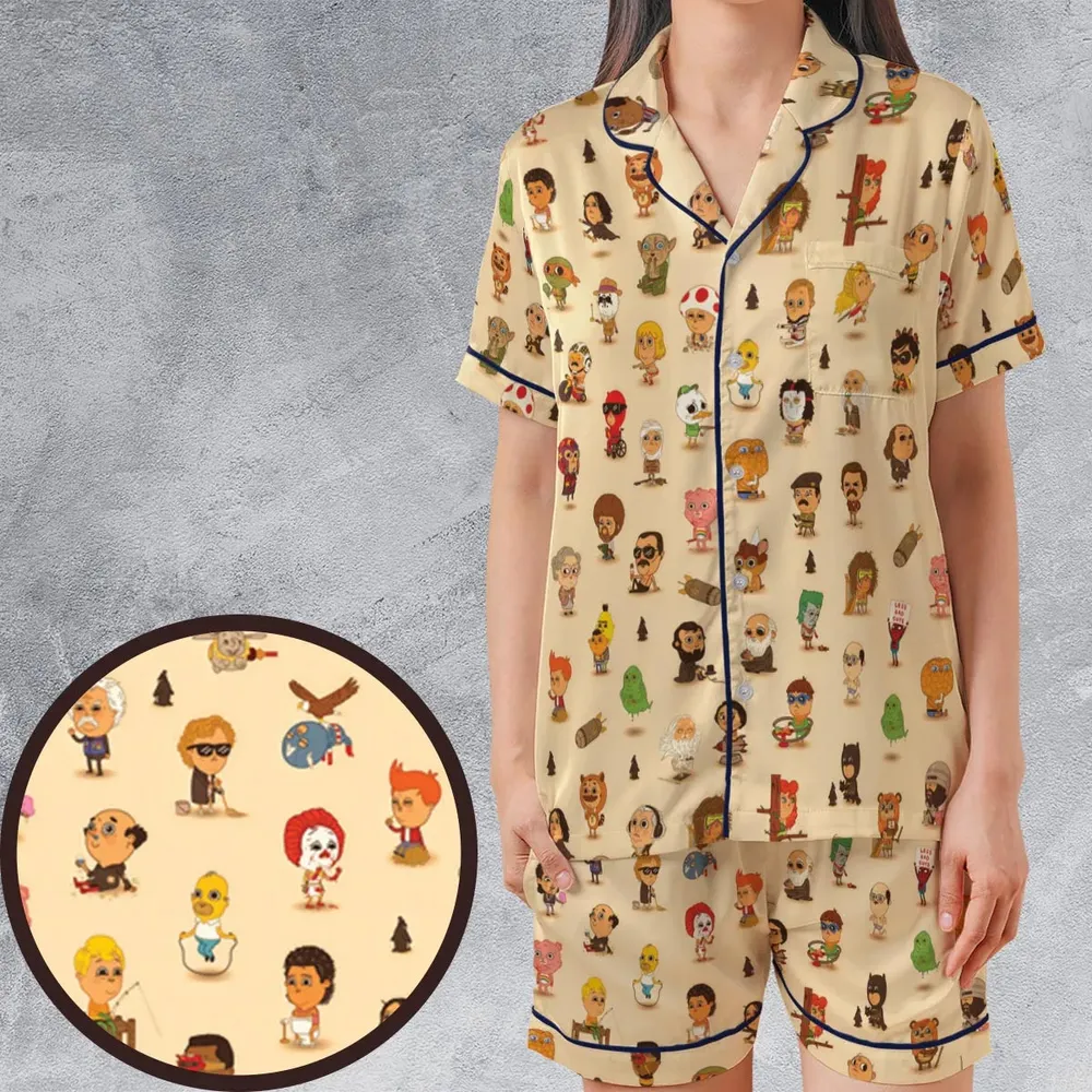 Mini Famous Characters Satin Short-Sleeve Pajamas Set - 1