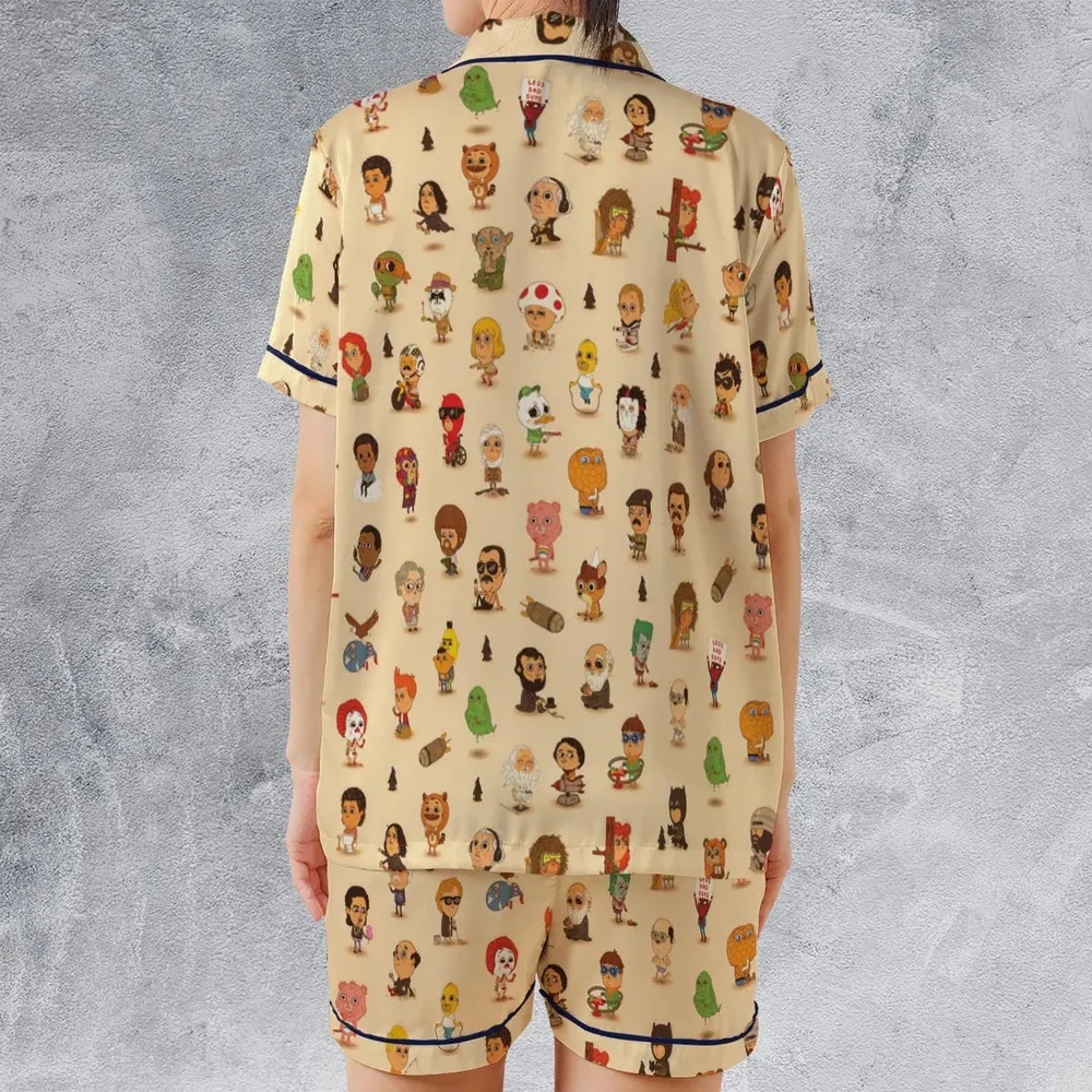 Mini Famous Characters Satin Short-Sleeve Pajamas Set - 2