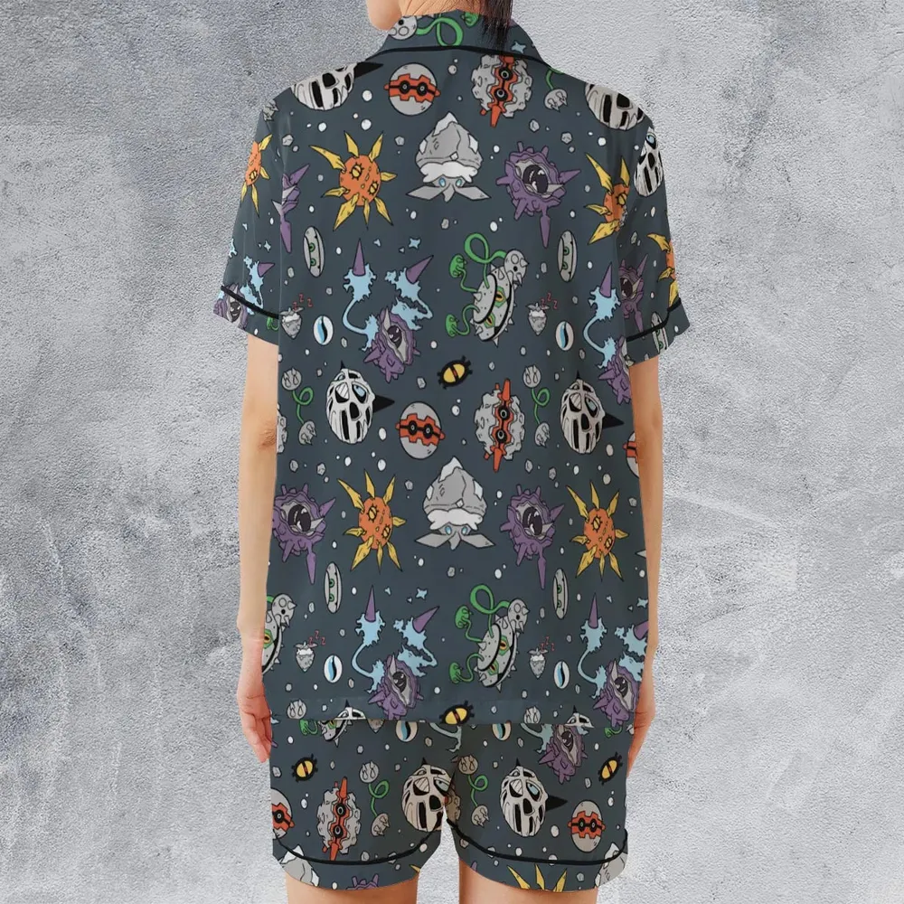 Rock Type Pokemon Satin Short-Sleeve Pajamas Set - 2