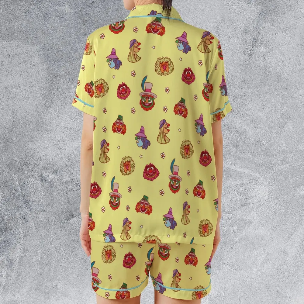 The Electric Mayhem Characters The Muppet Show Satin Short-Sleeve Pajamas Set - 2
