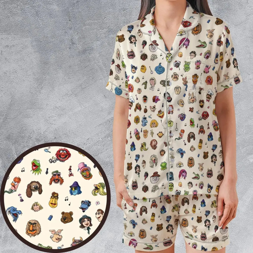 The Muppets Characters Satin Short-Sleeve Pajamas Set - 1