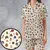 Satin Short-Sleeve Pajamas Set - QKFF4PL1 - 1