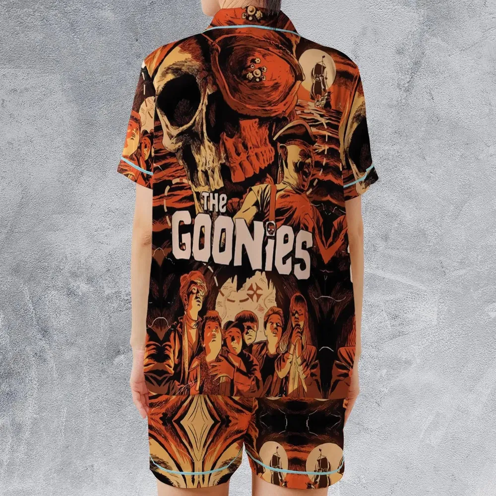The Goonies Pattern Satin Short-Sleeve Pajamas Set - 2