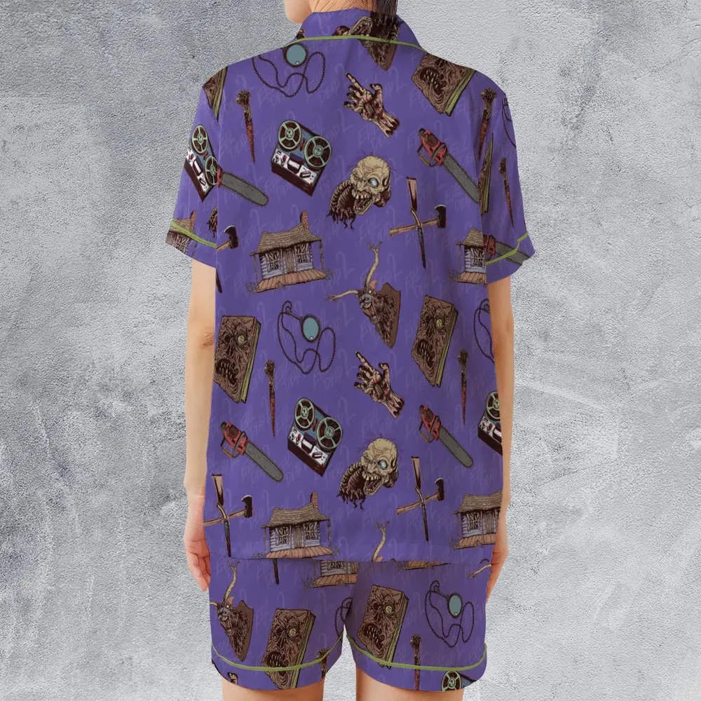 Evil Dead Horror Satin Short-Sleeve Pajamas Set - 2