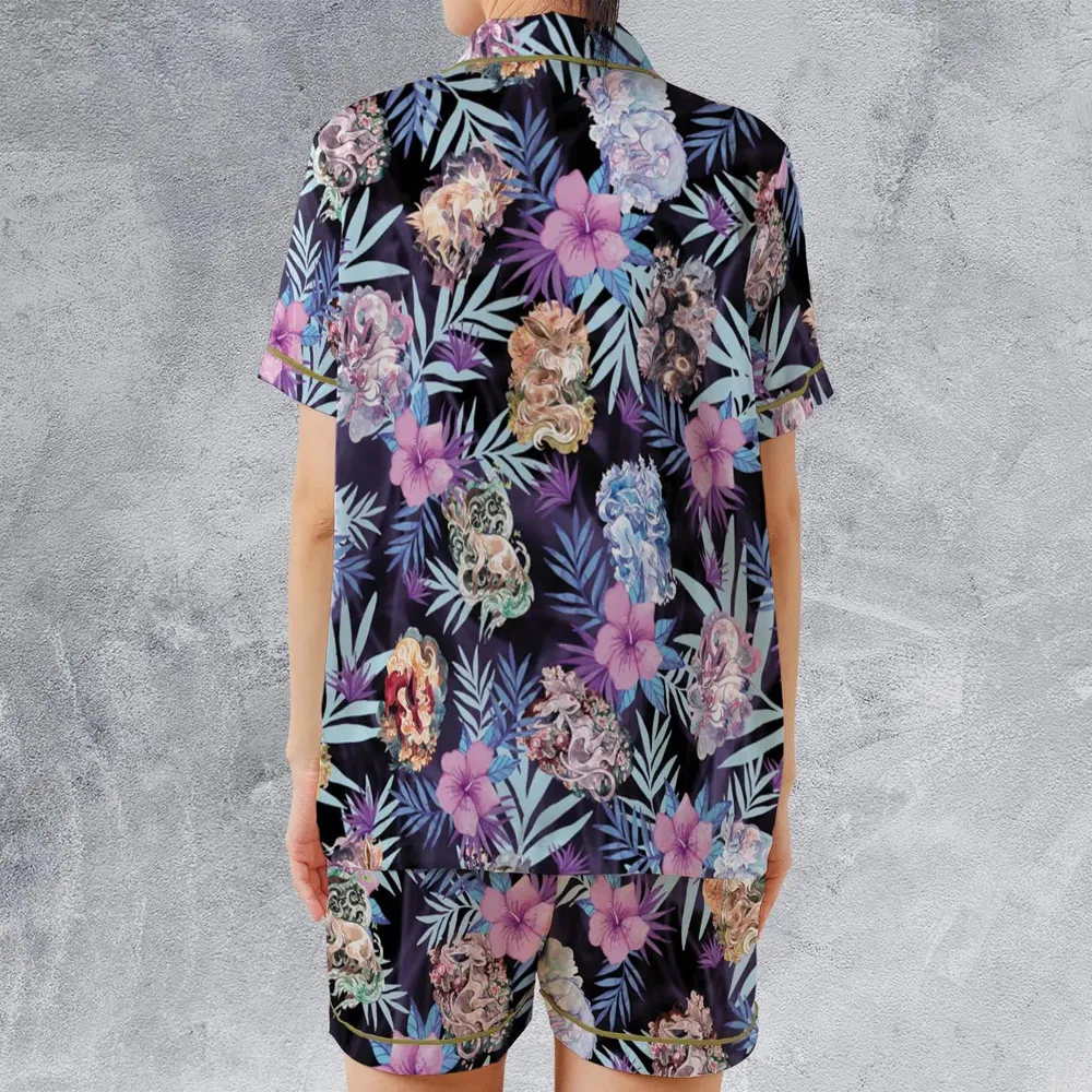 Eevee Evolutions Fancy Style Satin Short-Sleeve Pajamas Set - 2