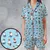 Satin Short-Sleeve Pajamas Set - HDE1SWGC - 1