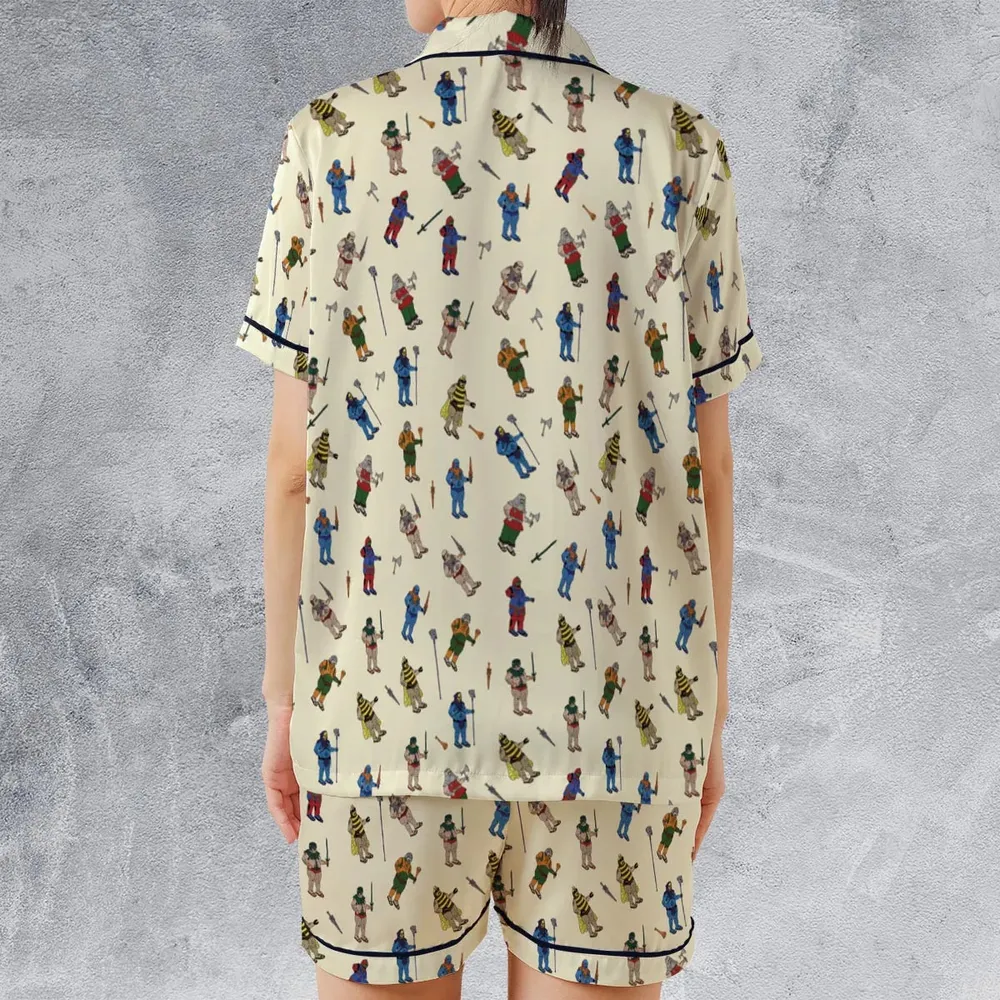 Carl In Masters Of The Universe Pattern Satin Short-Sleeve Pajamas Set - 2