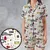 Satin Short-Sleeve Pajamas Set - QWEZC37H - 1