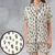 Satin Short-Sleeve Pajamas Set - KUUTFXM7 - 1