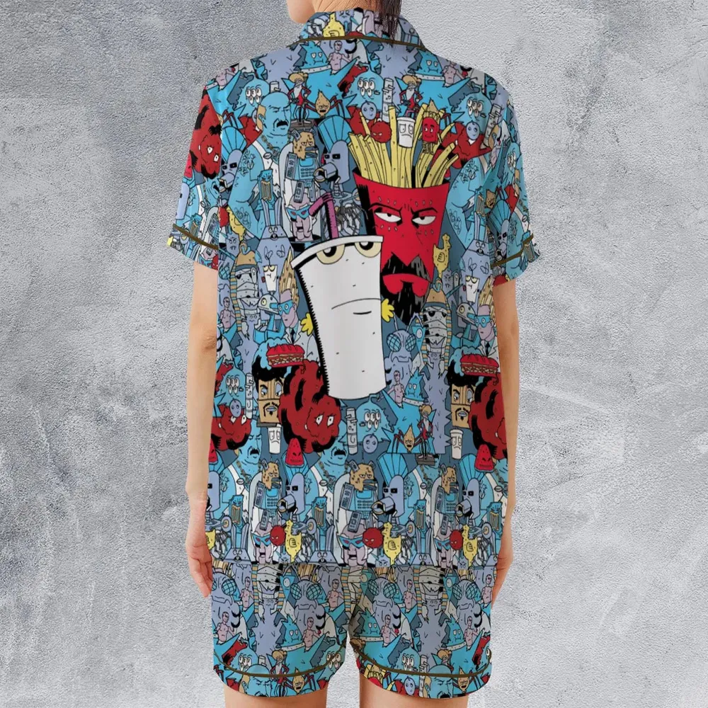 Aqua Teen Hunger Force Satin Short-Sleeve Pajamas Set - 2