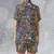 Satin Short-Sleeve Pajamas Set - 4UXPUYUA - 2