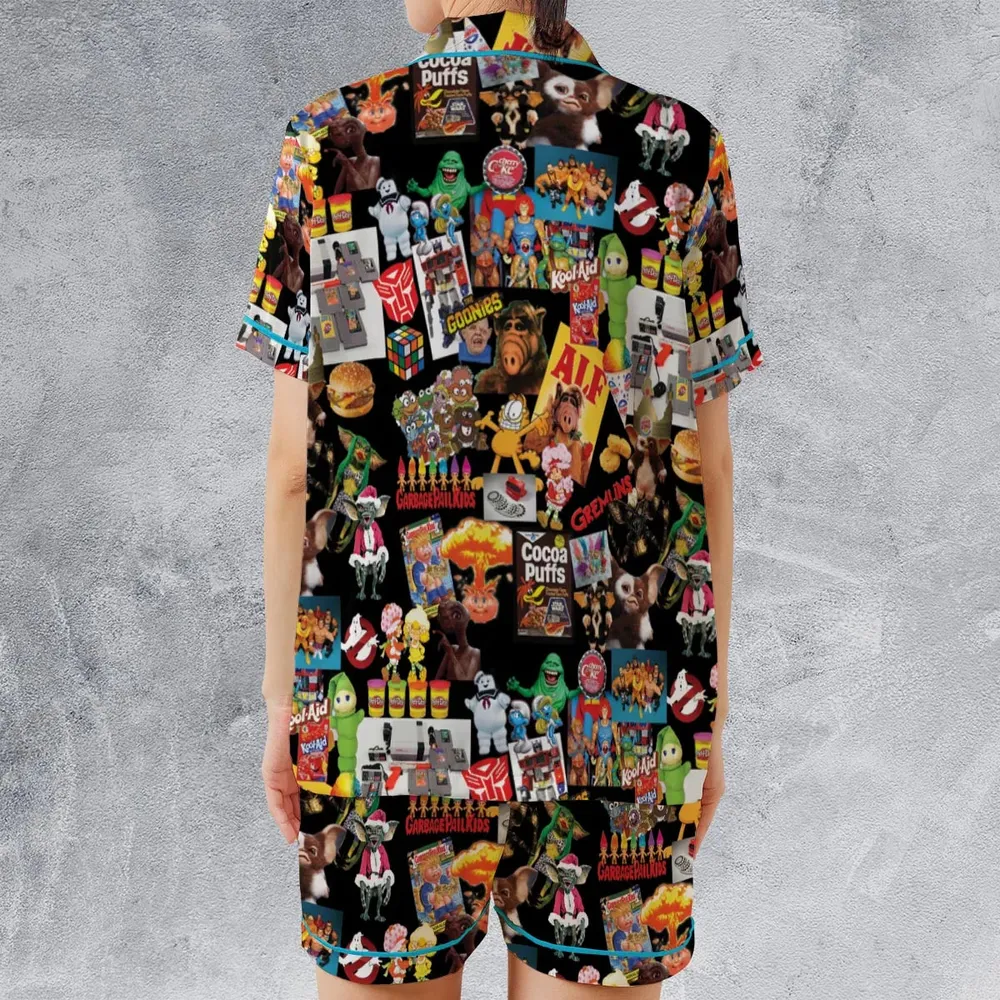 80's Kids Starter Pack Satin Short-Sleeve Pajamas Set - 2