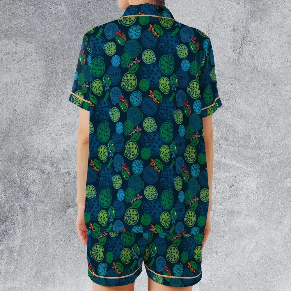 Teenage Mutant Ninja Turtles Pizza Satin Short-Sleeve Pajamas Set - 2