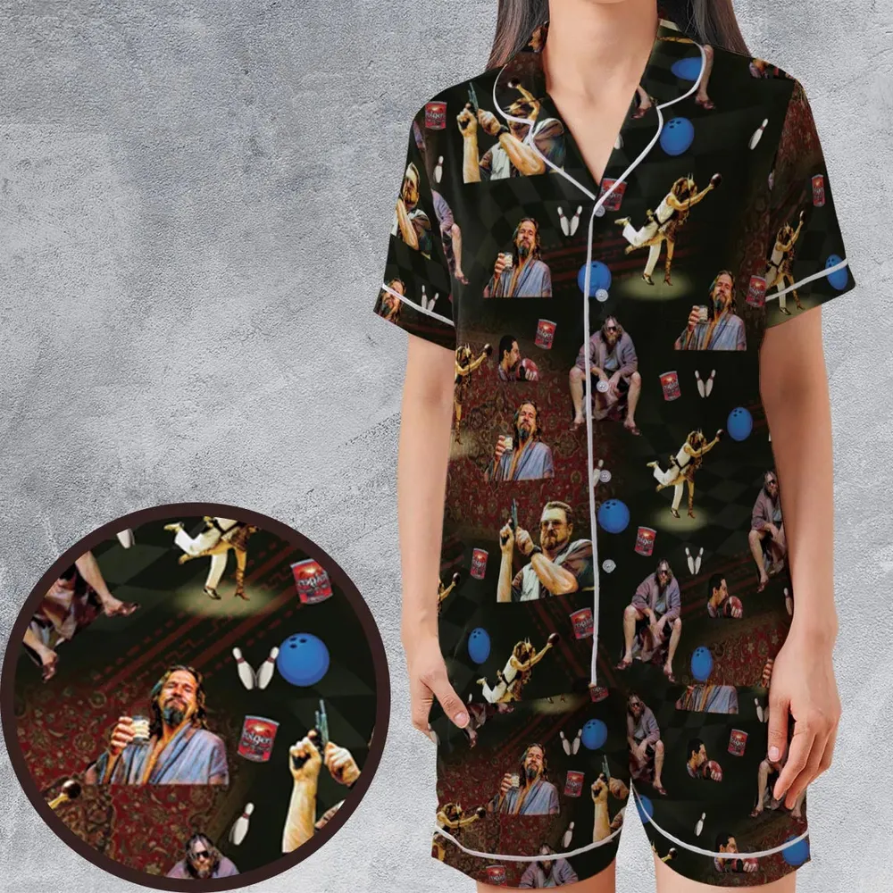 The Big Lebowski Satin Short-Sleeve Pajamas Set - 1