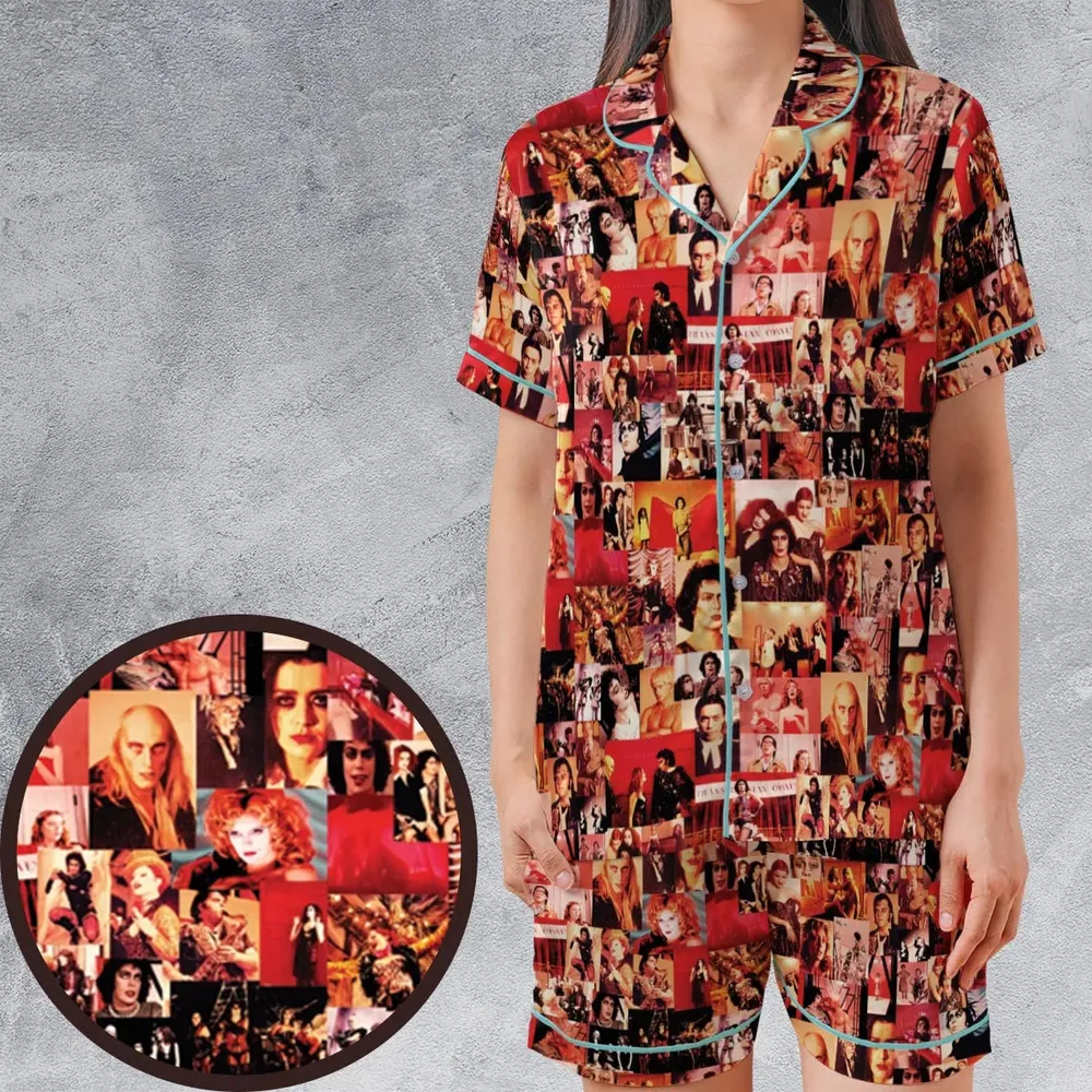 Oh Rocky The Rocky Horror Picture Show Satin Short-Sleeve Pajamas Set - 1