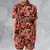 Satin Short-Sleeve Pajamas Set - JSA5QZJ7 - 2