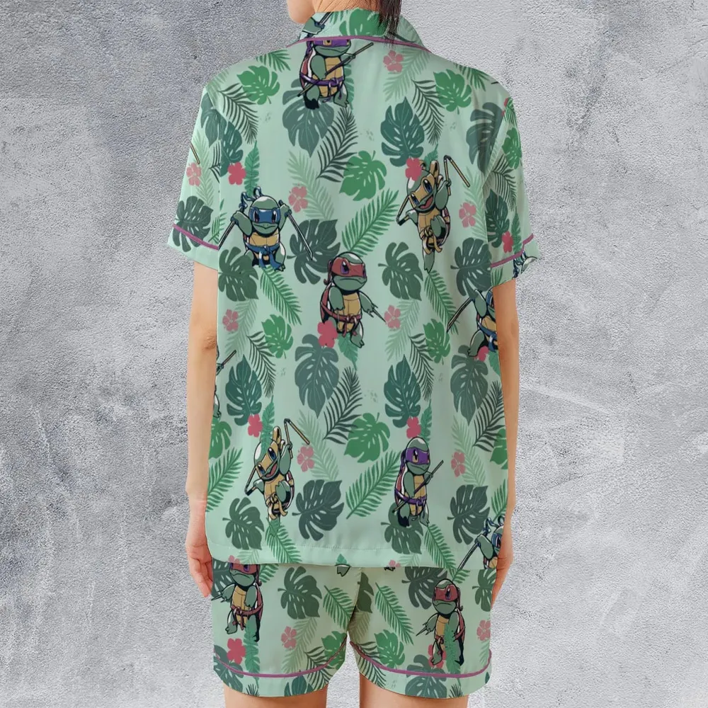 Teenage Mutant Ninja Squirtle Satin Short-Sleeve Pajamas Set - 2