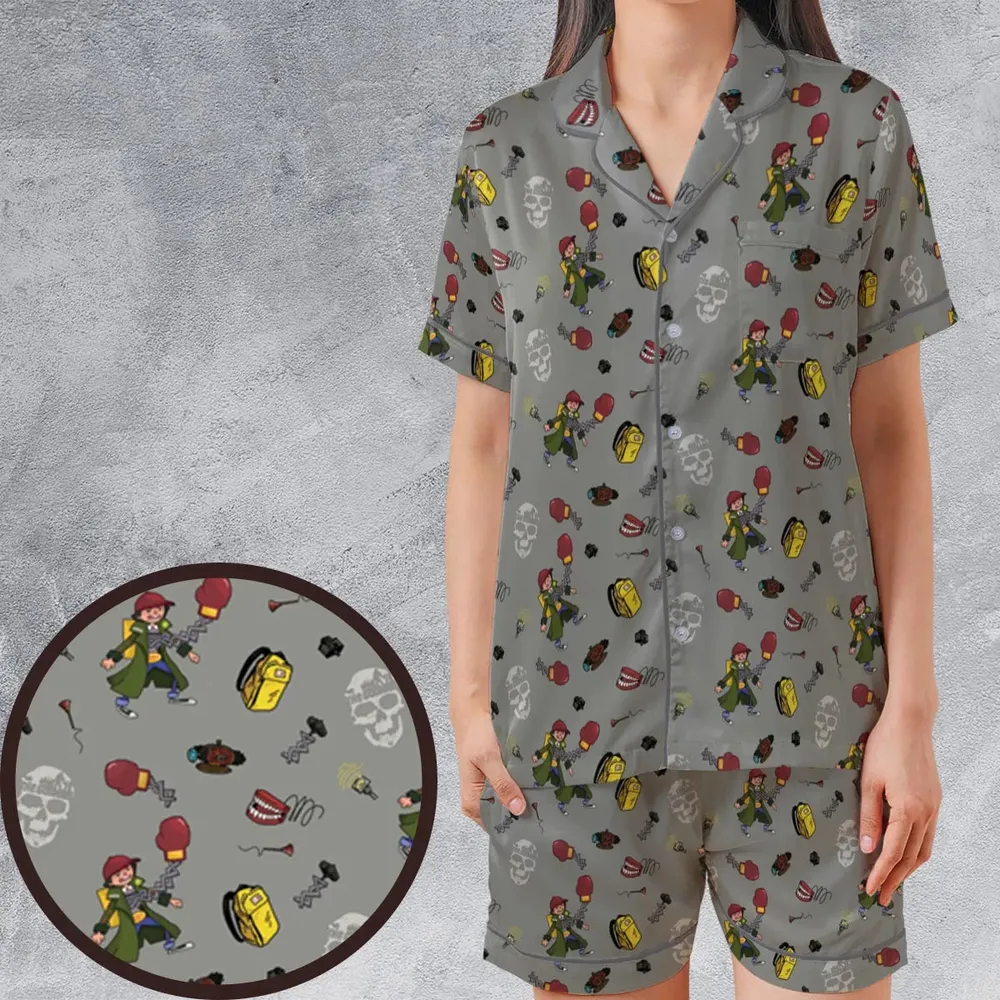 The Goonies Data Invention Satin Short-Sleeve Pajamas Set - 1
