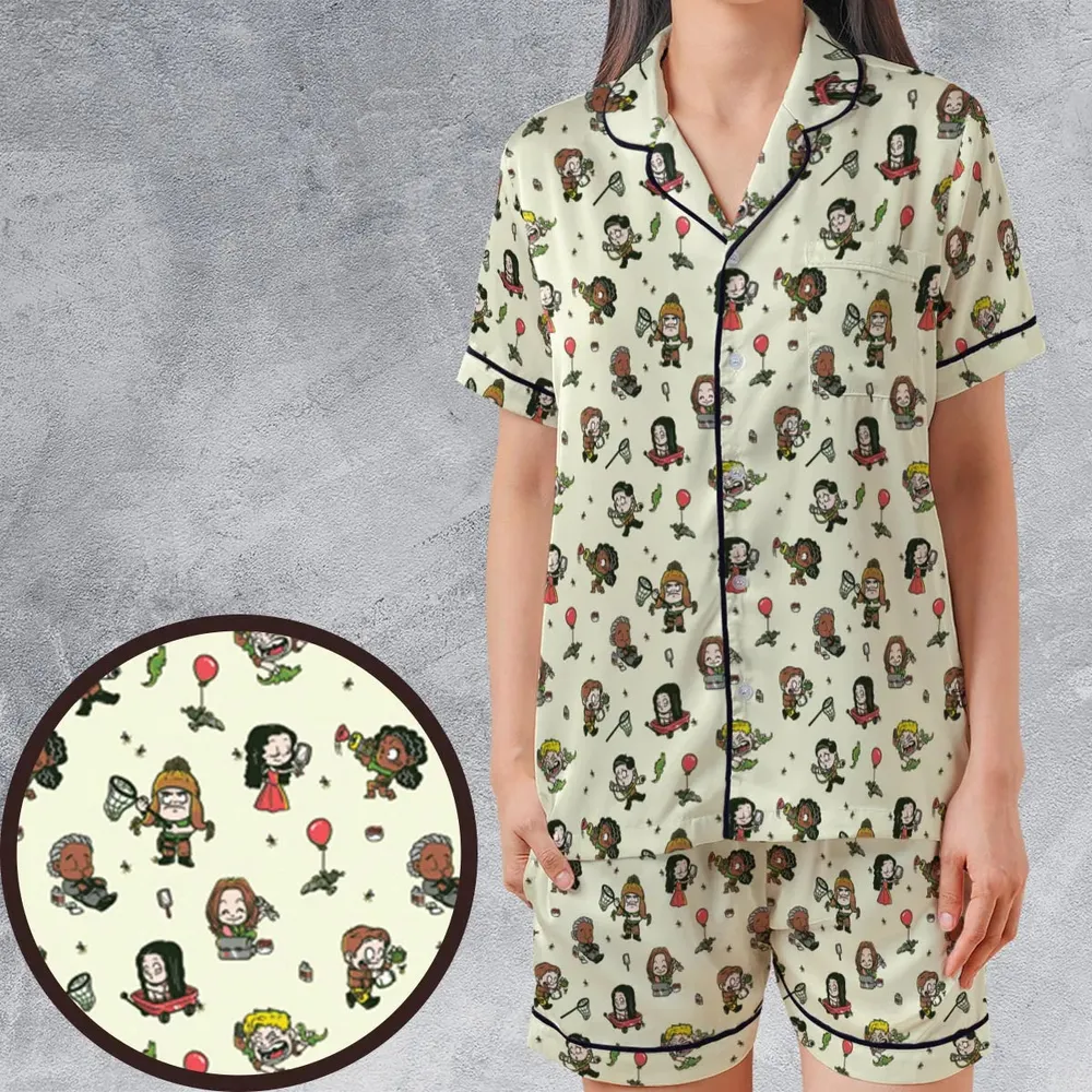 Firefly Characters Satin Short-Sleeve Pajamas Set - 1