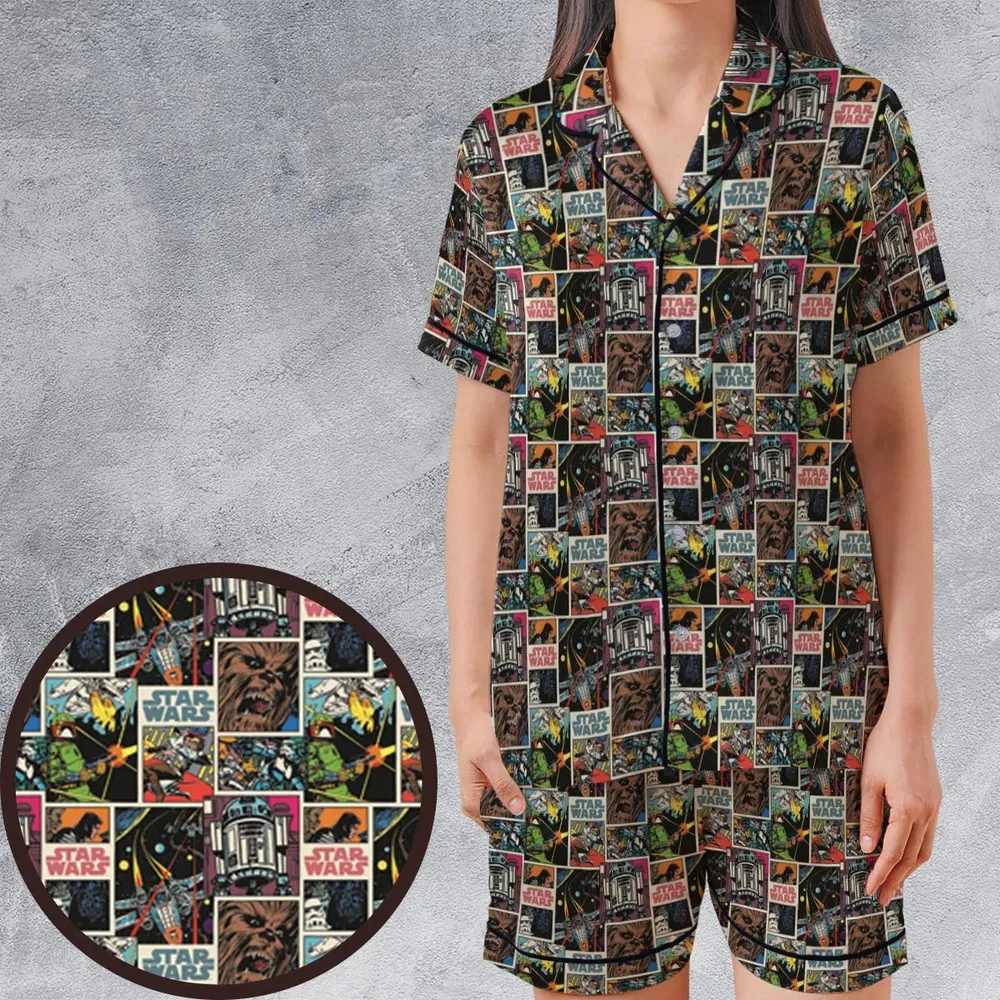 Star Wars Comic Satin Short-Sleeve Pajamas Set - 1