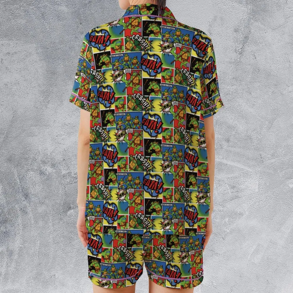 Teenage Mutant Ninja Turtles Comic Satin Short-Sleeve Pajamas Set - 2