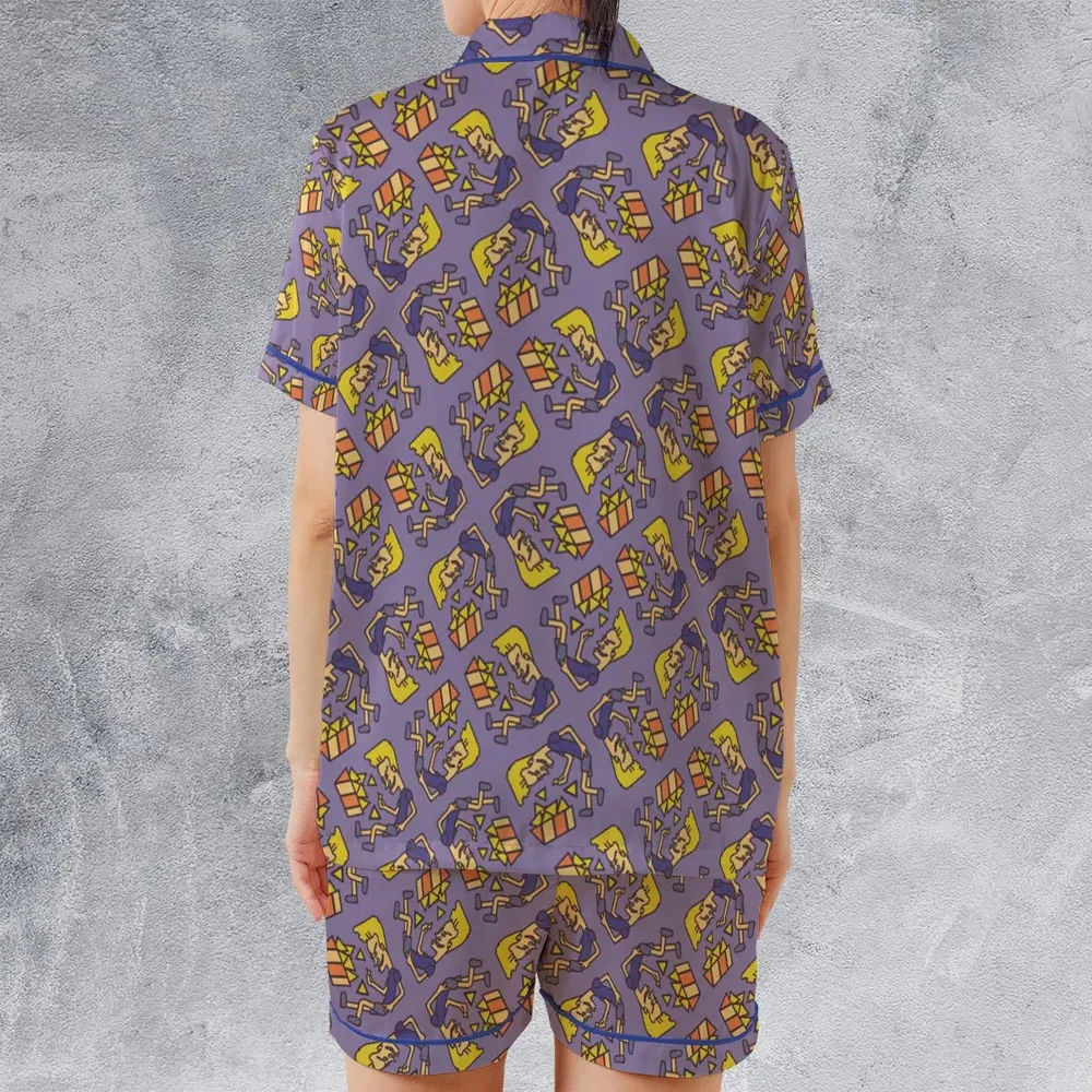 Nachos Rule Beavis and Butthead Satin Short-Sleeve Pajamas Set - 2