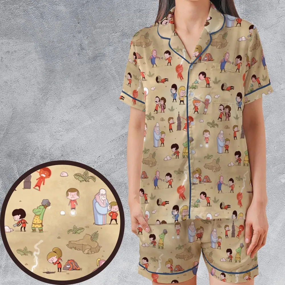 Pyramid America Star Trek Characters Satin Short-Sleeve Pajamas Set - 1