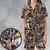 Satin Short-Sleeve Pajamas Set - GZ2U86HP - 1