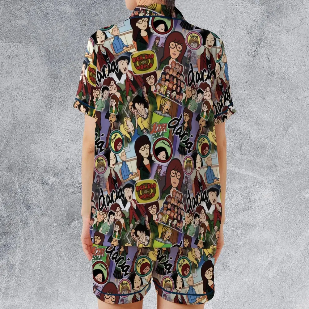 Sick Sad World Daria Satin Short-Sleeve Pajamas Set - 2
