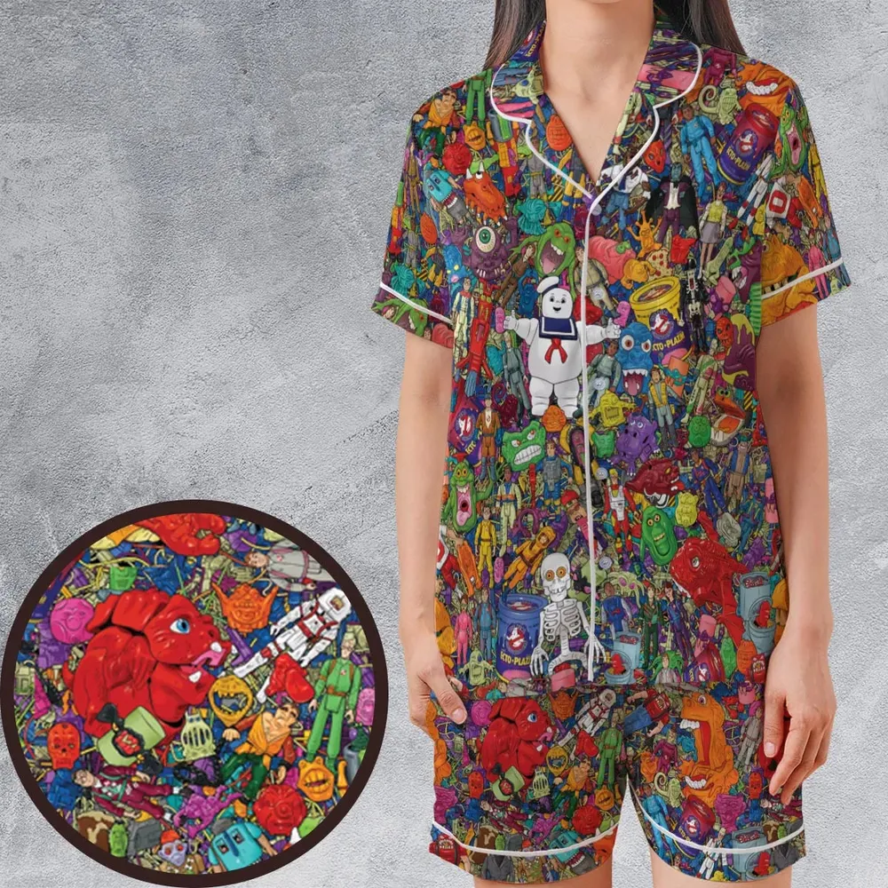 Ghostbusters Toybox Satin Short-Sleeve Pajamas Set - 1