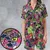 Satin Short-Sleeve Pajamas Set - GGJW8X5B - 1