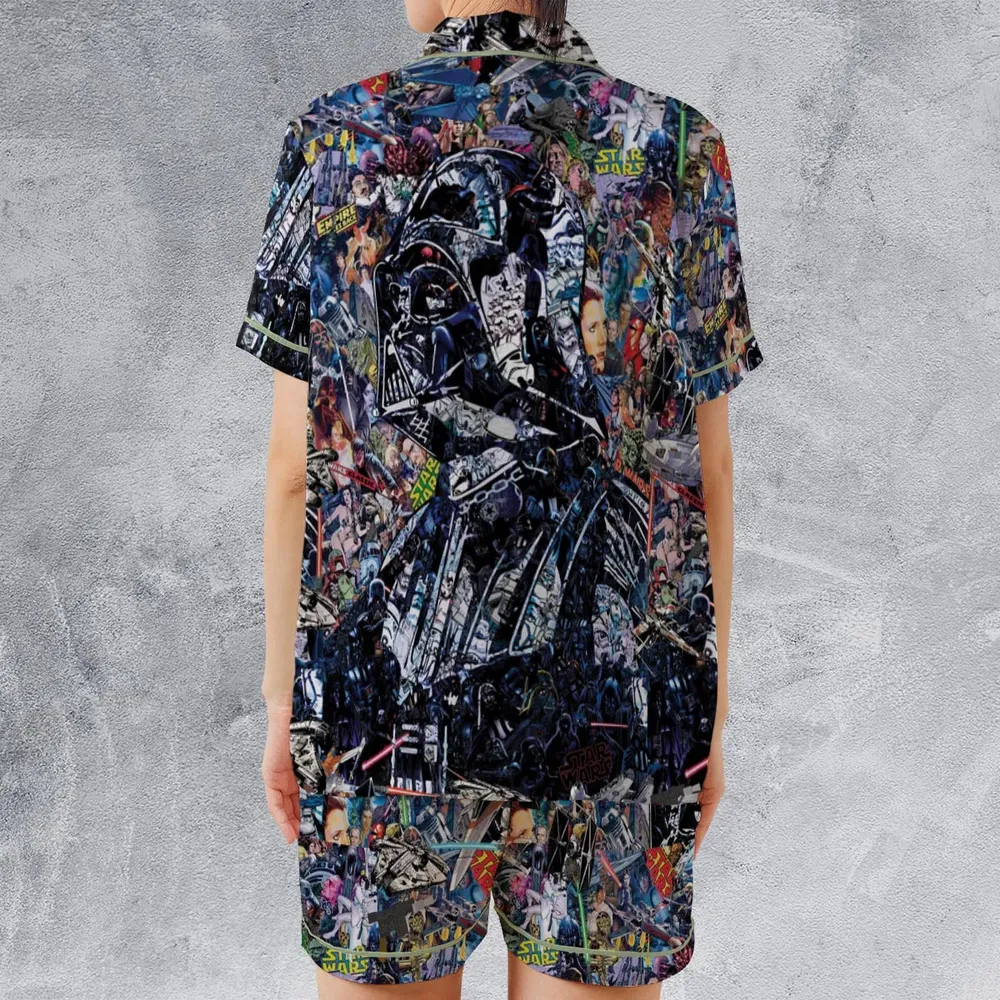 Star Wars Darth Vader All in One Satin Short-Sleeve Pajamas Set - 2