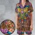 Satin Short-Sleeve Pajamas Set - C1HQUAM9 - 1