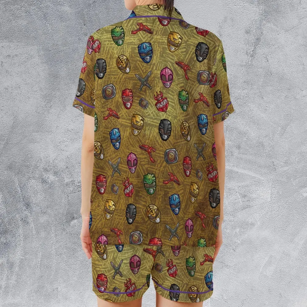 Power Team Mighty Morphin Power Rangers Satin Short-Sleeve Pajamas Set - 2