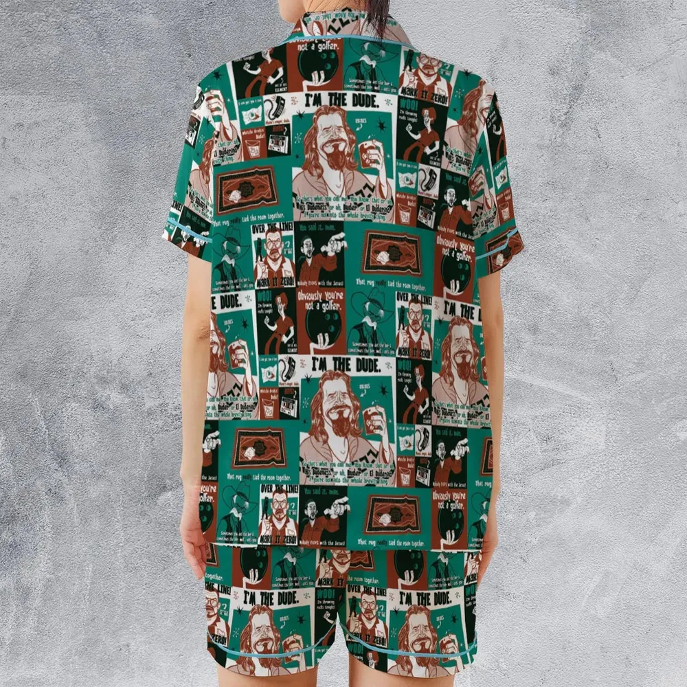 I'm The Dude The Big Lebowski Satin Short-Sleeve Pajamas Set - 2