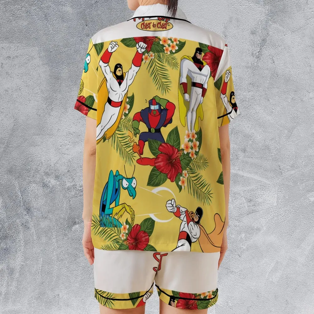 Space Ghost Coast to Coast Characters Satin Short-Sleeve Pajamas Set - 2