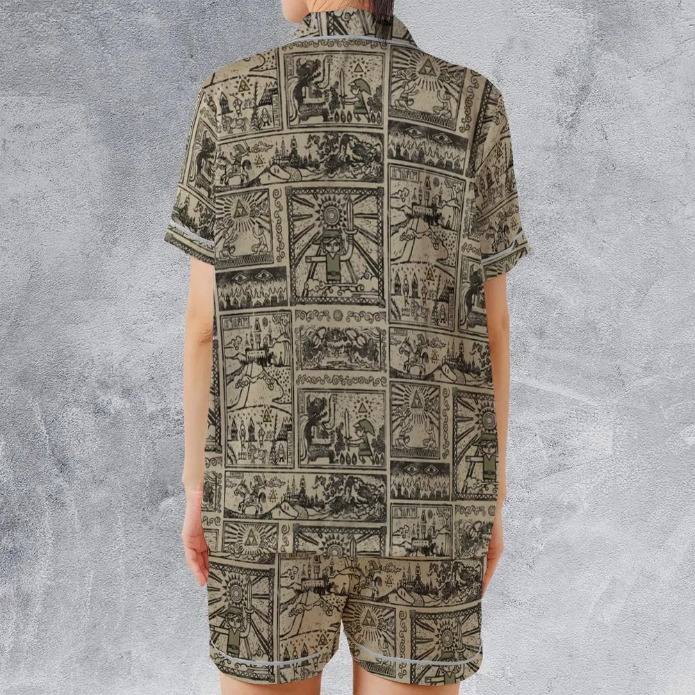 Zelda Story Of The Hero Time Legend Satin Short-Sleeve Pajamas Set - 2