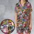 Satin Short-Sleeve Pajamas Set - QFD4M5C7 - 1