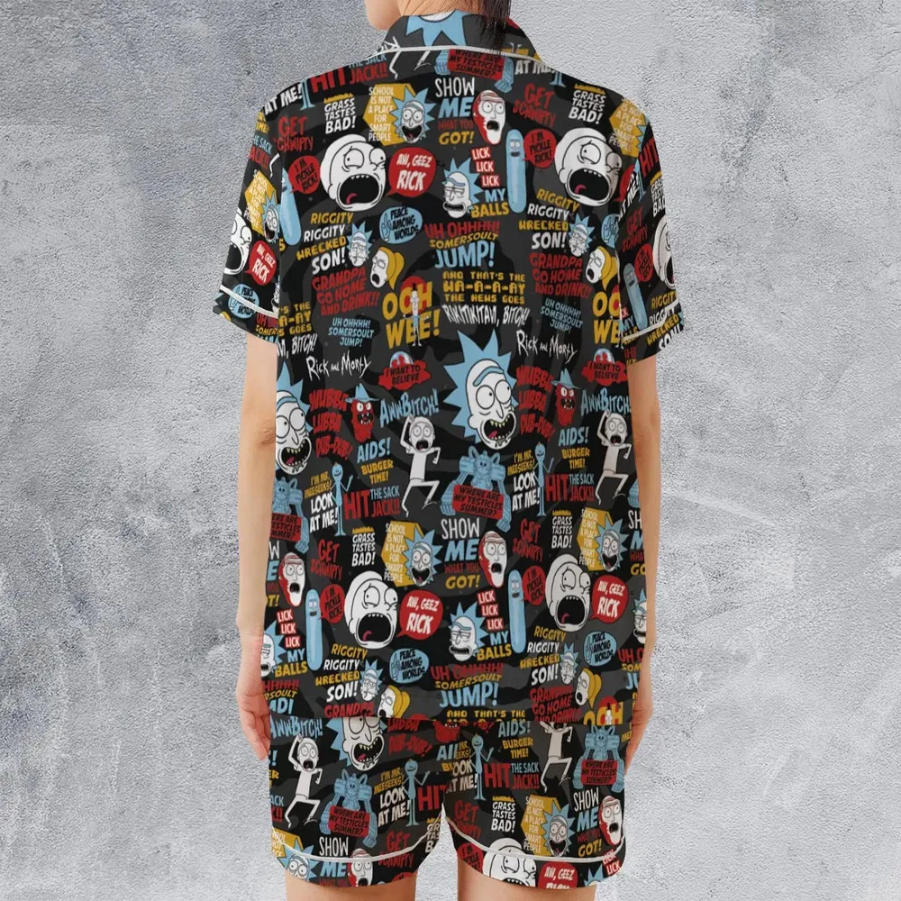 Ooh Wee! Rick and Morty Satin Short-Sleeve Pajamas Set - 2