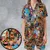 Satin Short-Sleeve Pajamas Set - CRPAHKKL - 1
