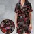 Satin Short-Sleeve Pajamas Set - 3RGEZP7T - 1