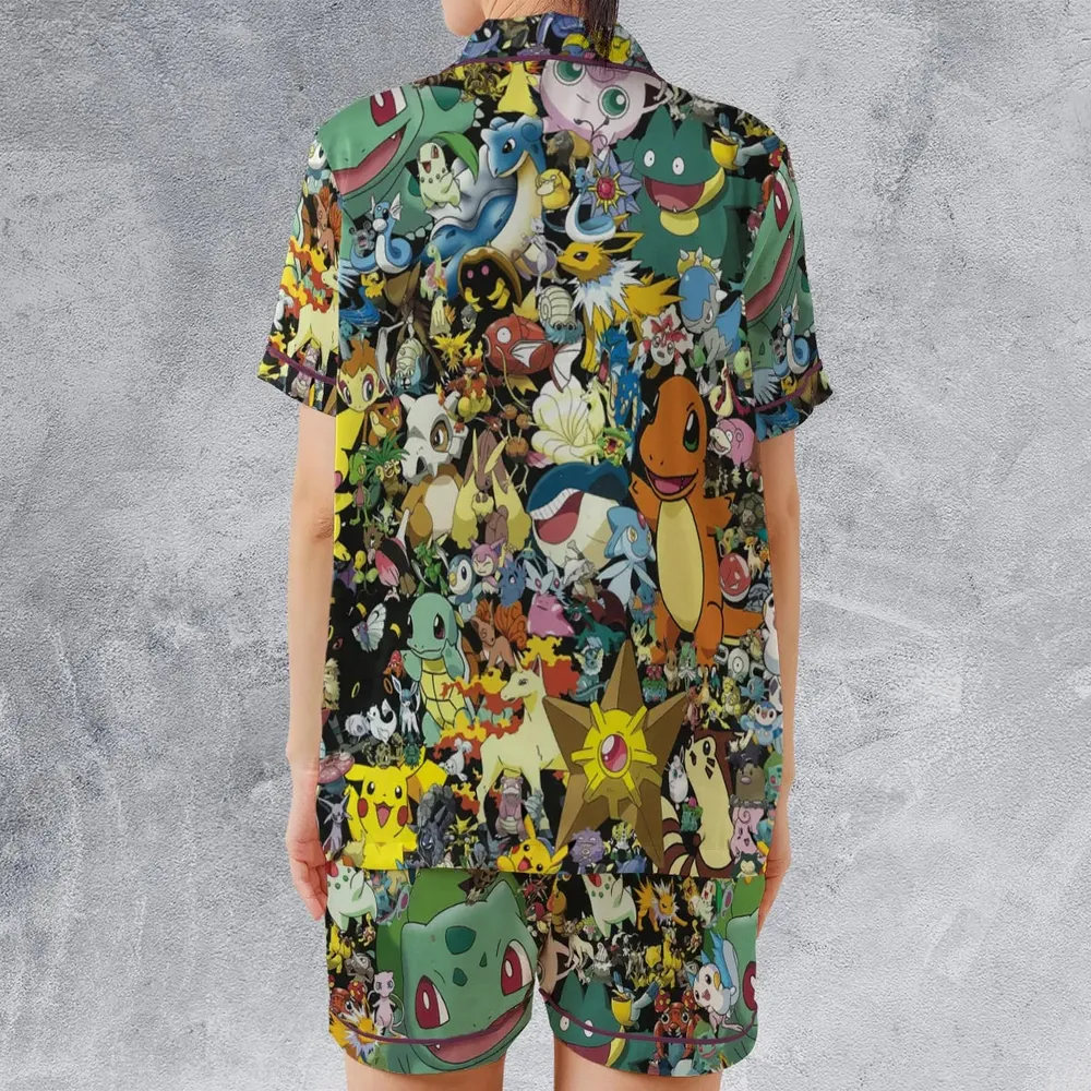 Gotta Catch 'em all Pokemon Satin Short-Sleeve Pajamas Set - 2