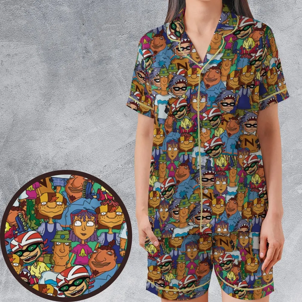 Rocket Power Characters Satin Short-Sleeve Pajamas Set - 1
