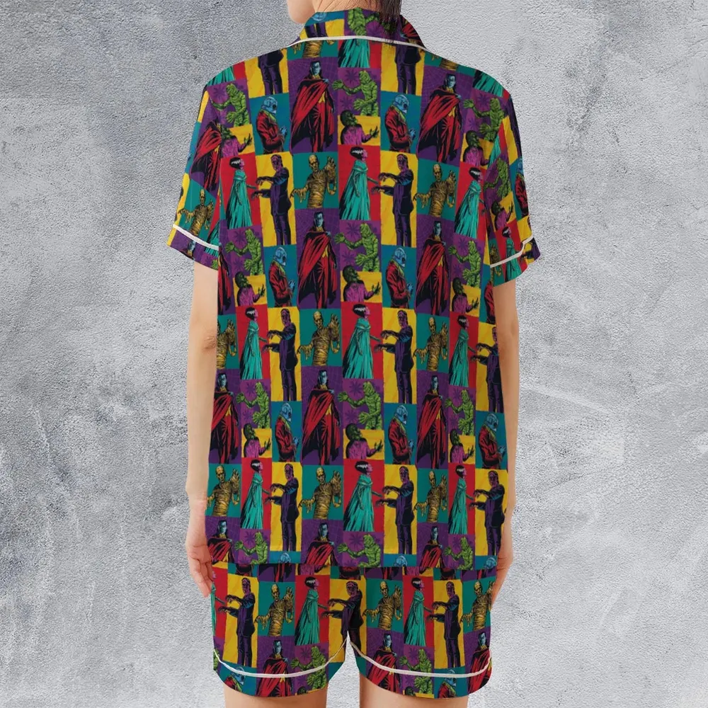 Monsterror Universal Classic Monsters Satin Short-Sleeve Pajamas Set - 2