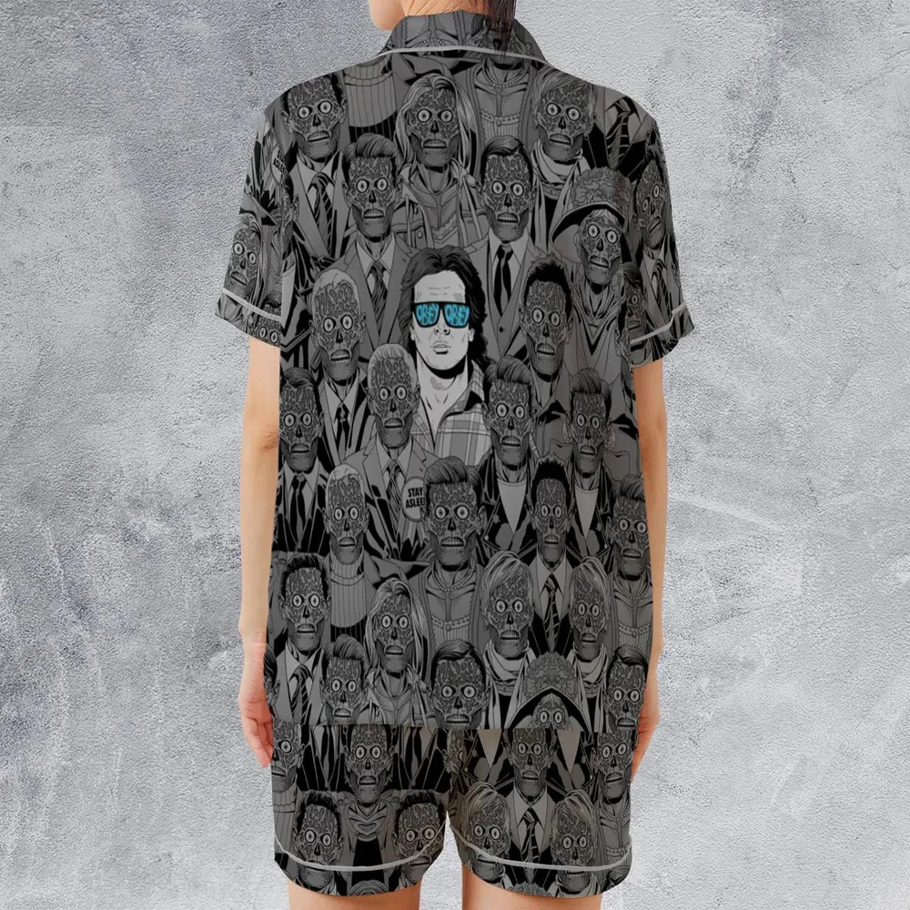Obey Consume They Live Satin Short-Sleeve Pajamas Set - 2