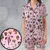 Satin Short-Sleeve Pajamas Set - 66W25VW3 - 1