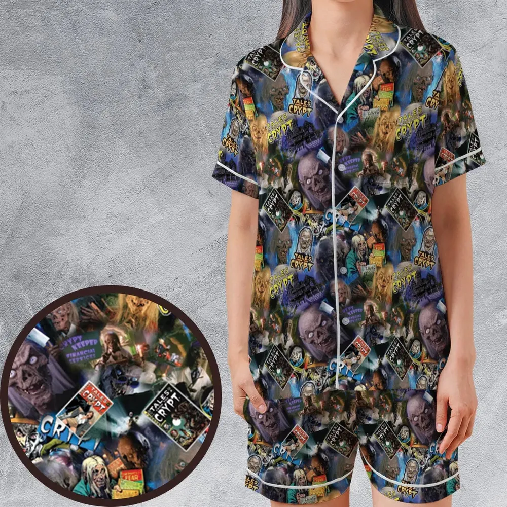 Tales from the Crypt Satin Short-Sleeve Pajamas Set - 1