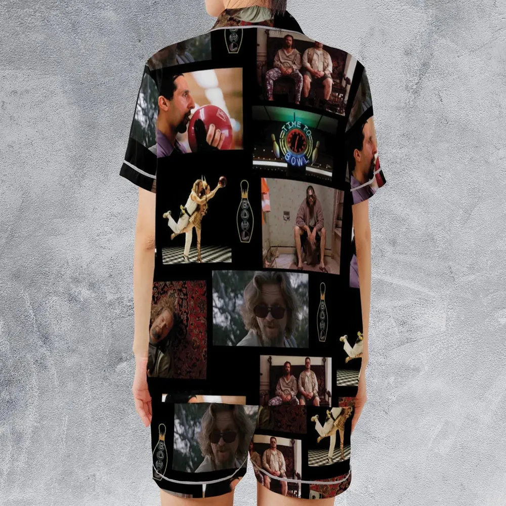 The Big Lebowski Famous Scenes Satin Short-Sleeve Pajamas Set - 2