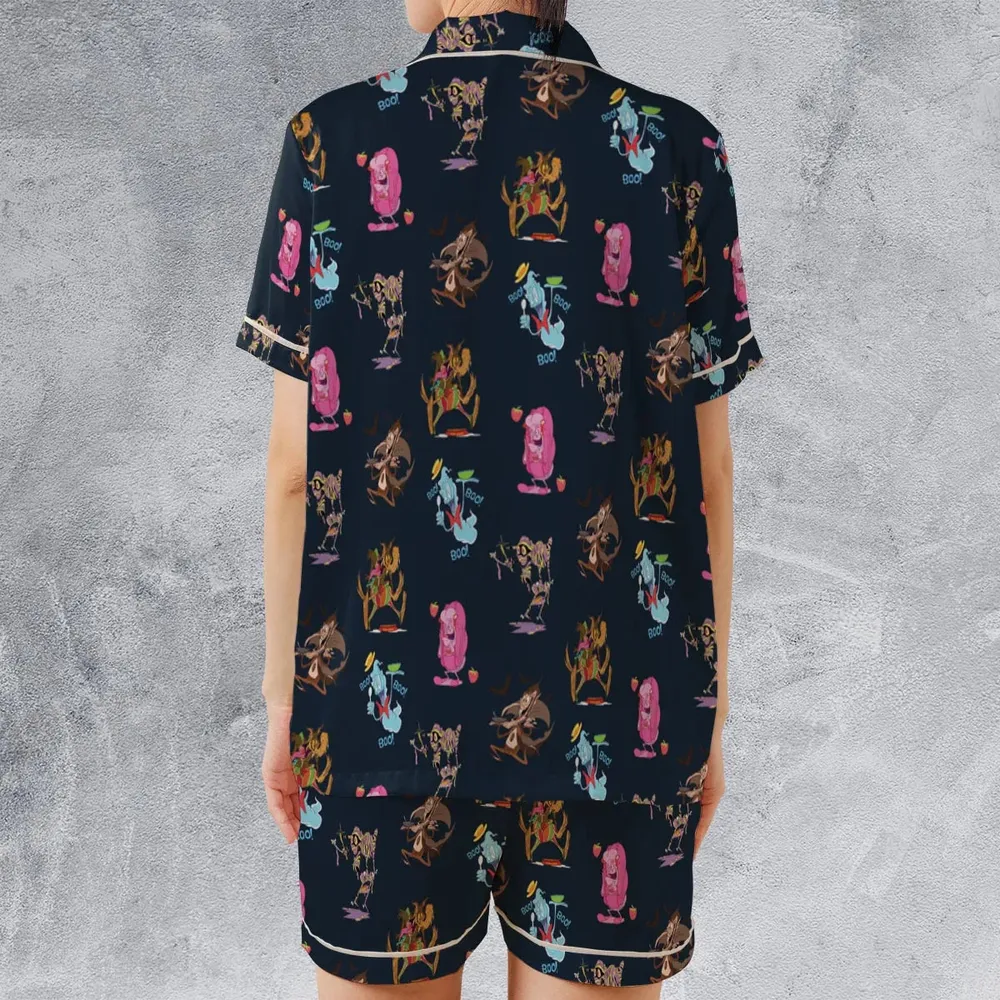 Funny Cereal Monsters Universal Monsters Satin Short-Sleeve Pajamas Set - 2